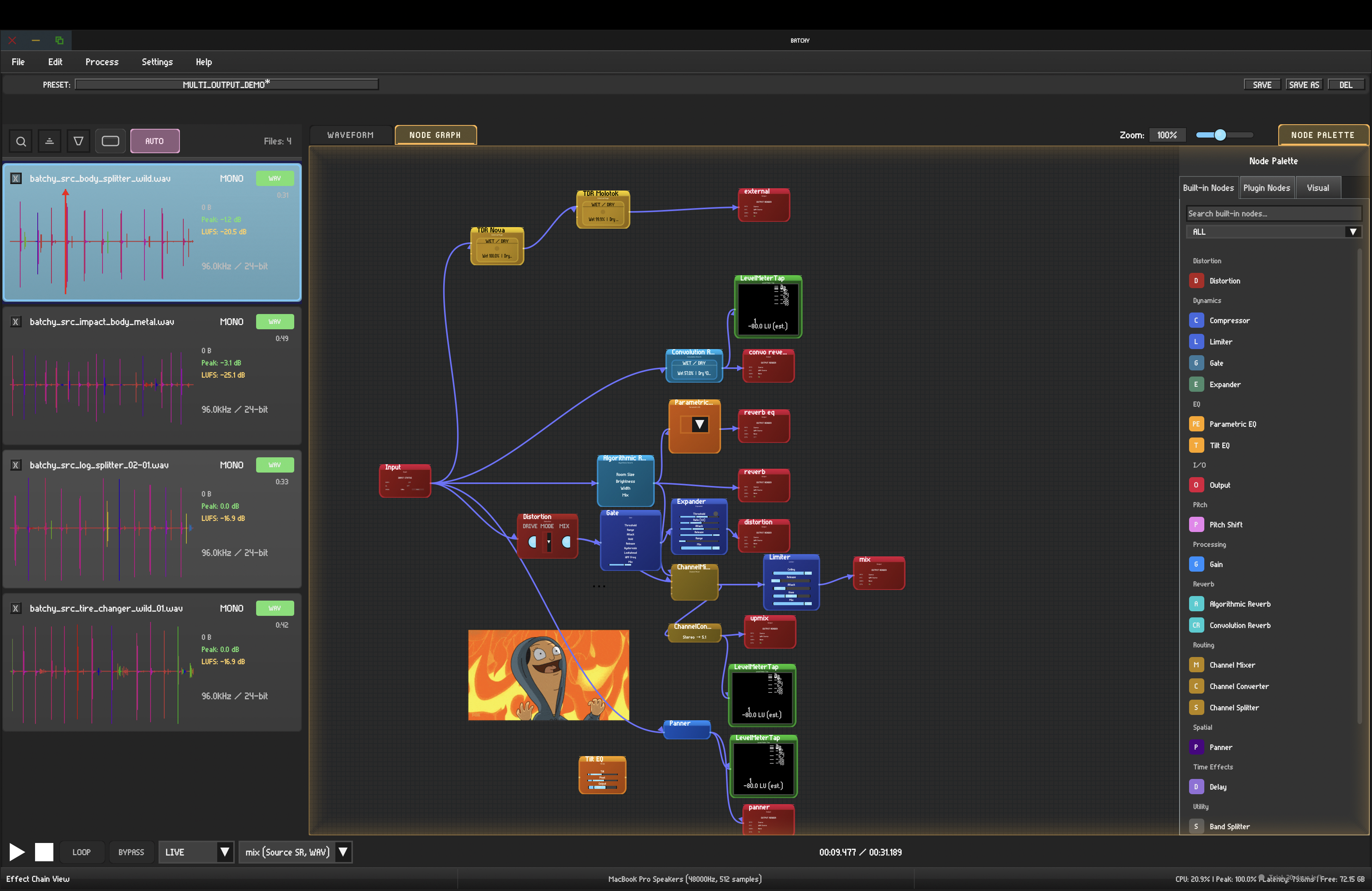 Batchy complex graph view