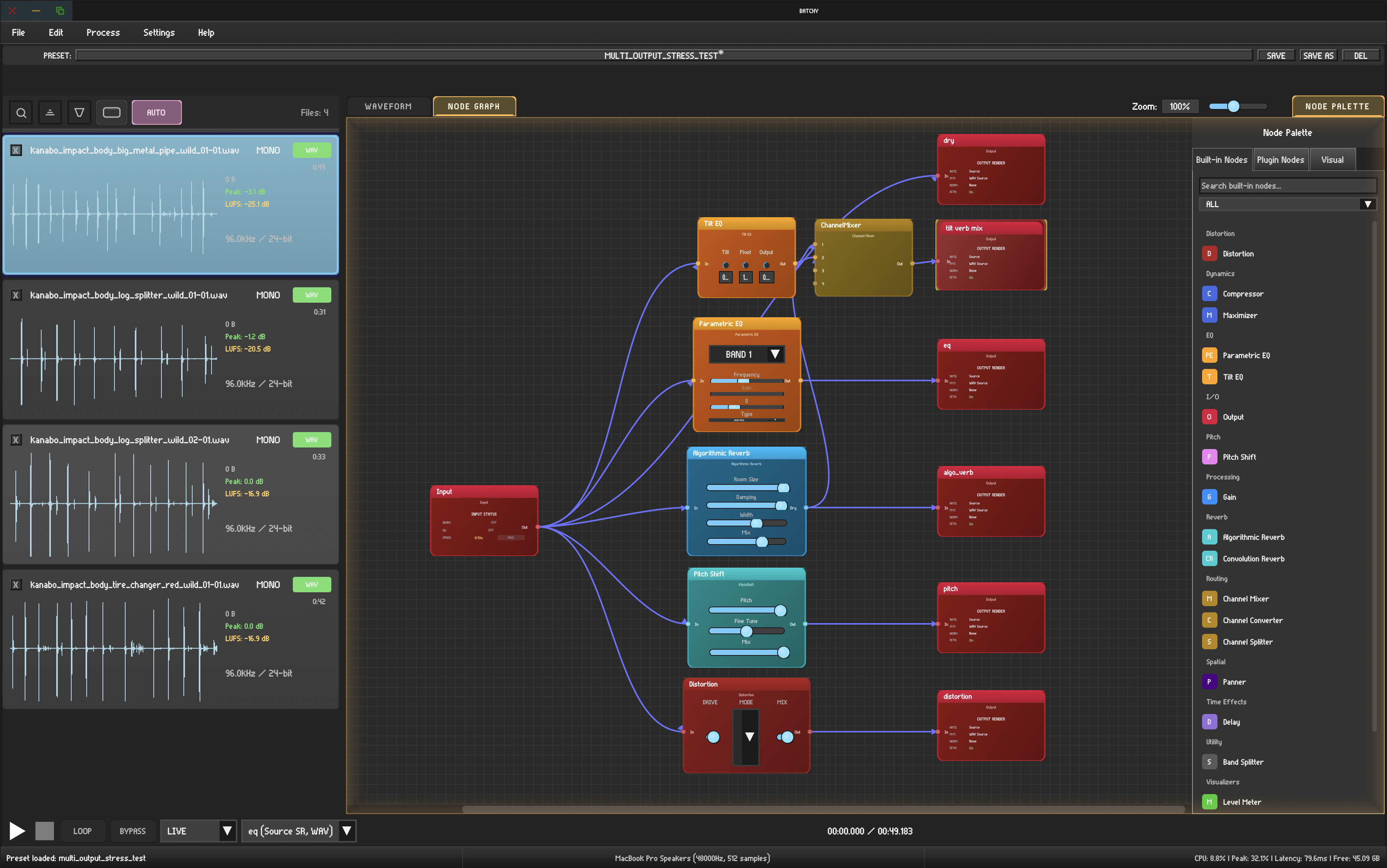 Batchy node graph editor